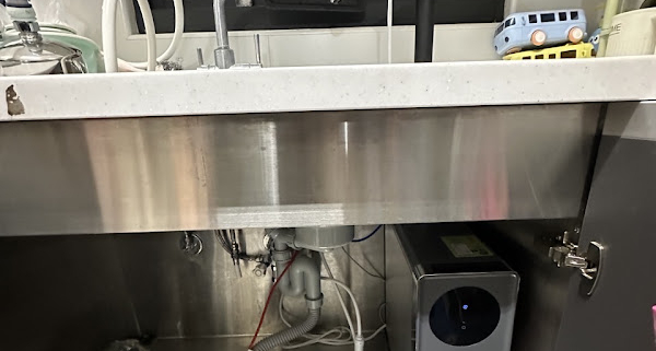 台中潭子 淨工坊 S800 銀色款廚下 RO 淨熱一體機 安裝完工實照