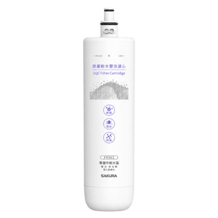 【櫻花 SAKURA】F0262 除菌軟水雙效濾心（P0772用） 商品濾心去背圖