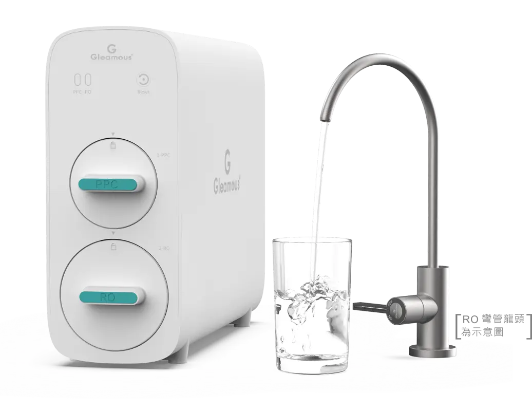Gleamous 格林姆斯 G-600GPD RO直輸淨水器|AI濾心提醒・霧面白 原廠產品圖
